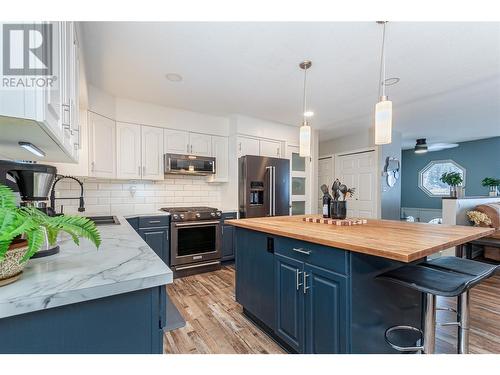 27 Preston Crescent, Enderby, BC - Indoor Photo Showing Kitchen With Double Sink With Upgraded Kitchen