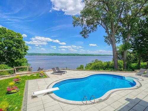 Pool - 598 Rue Main, Hudson, QC - Outdoor With In Ground Pool With Deck Patio Veranda With View