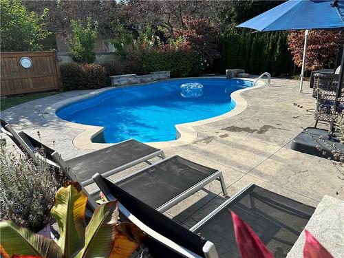 175 Oakhill Place, Ancaster, ON - Outdoor With In Ground Pool With Deck Patio Veranda With Backyard