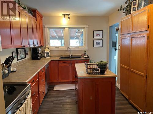 207 Dominion Road, Assiniboia, SK - Indoor Photo Showing Kitchen With Double Sink
