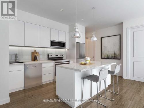 406 - 1 Wellington Street, Brantford, ON - Indoor Photo Showing Kitchen With Upgraded Kitchen