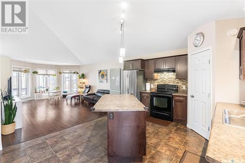 12142 Battle Springs Drive, Battleford, SK - Indoor Photo Showing Kitchen With Double Sink