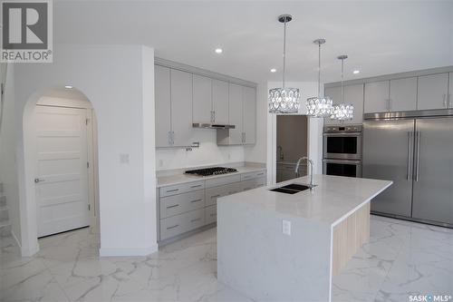 4406 Wolf Willow Place, Regina, SK - Indoor Photo Showing Kitchen With Double Sink With Upgraded Kitchen