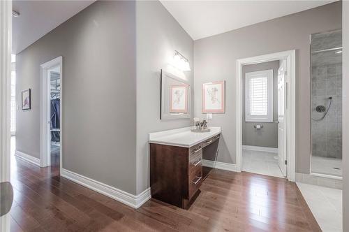 Ensuite features water closet with bidet and vanity counter - 4072 Highland Park Drive, Beamsville, ON - Indoor