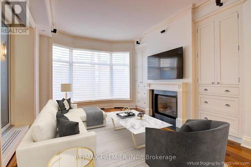 #8D -1 St Thomas St, Toronto, ON - Indoor Photo Showing Living Room With Fireplace