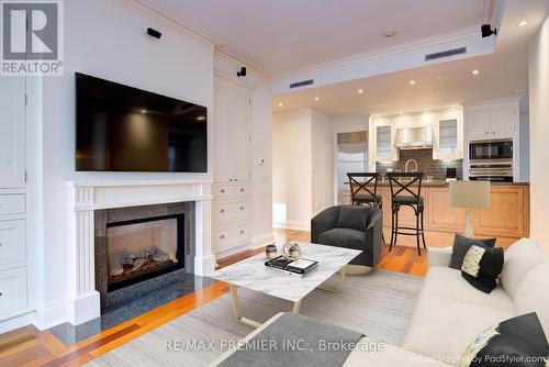 #8D -1 St Thomas St, Toronto, ON - Indoor Photo Showing Living Room With Fireplace