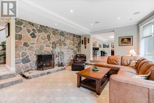 6150 Walkers Line, Burlington, ON - Indoor Photo Showing Living Room With Fireplace