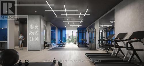 #1712 -86 Dundas St E, Mississauga, ON - Indoor Photo Showing Gym Room