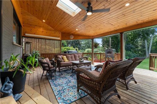 Covered Back Deck - 262 Brookview Court, Ancaster, ON - Outdoor With Deck Patio Veranda With Exterior