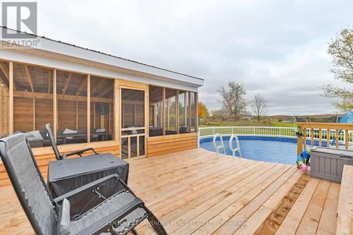 96 Pitts Landing Road, Madoc, ON - Outdoor With Above Ground Pool With Deck Patio Veranda With Exterior