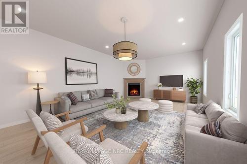 1 Alicia Cres, Thorold, ON - Indoor Photo Showing Living Room With Fireplace