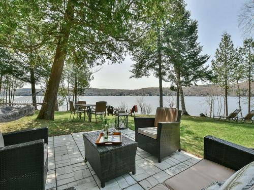 Patio - 97 Ch. Barrette, La Minerve, QC - Outdoor With Body Of Water