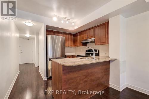 #407 -225 Wellesley St, Toronto, ON - Indoor Photo Showing Kitchen With Double Sink
