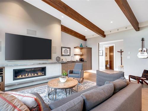 2022 Pebble Dr, Langford, BC - Indoor Photo Showing Living Room With Fireplace