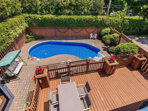 Pool - 60 Ch. Normandy, Mont-Royal, QC - Outdoor With In Ground Pool With Deck Patio Veranda With Backyard