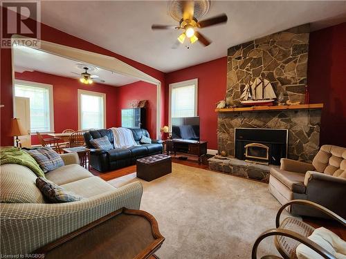 484 Carlisle Street, Saugeen Shores, ON - Indoor Photo Showing Living Room With Fireplace