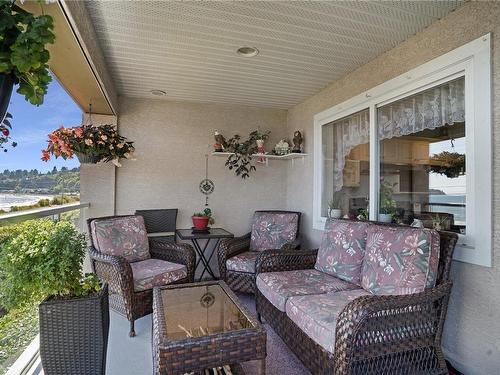 107-3156 Island Hwy West, Qualicum Beach, BC - Outdoor With Deck Patio Veranda With Exterior
