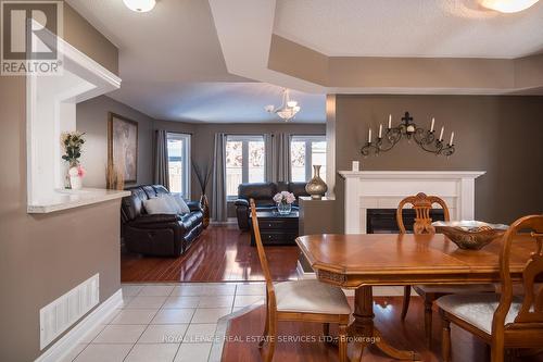 53 National Cres, Brampton, ON - Indoor Photo Showing Dining Room With Fireplace