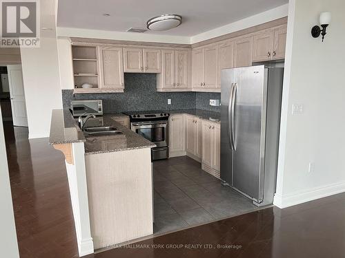 #1806 -1665 The College Way, Mississauga, ON - Indoor Photo Showing Kitchen With Stainless Steel Kitchen With Double Sink With Upgraded Kitchen