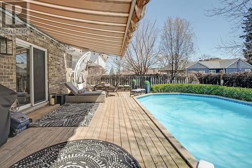 2424 Raymore Dr, Burlington, ON - Outdoor With Above Ground Pool With Deck Patio Veranda