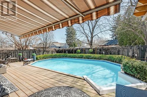 2424 Raymore Dr, Burlington, ON - Outdoor With Above Ground Pool With Deck Patio Veranda With Backyard