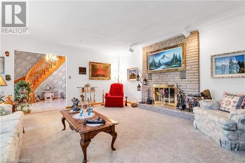 241 4Th Avenue, Hanover, ON - Indoor Photo Showing Living Room With Fireplace