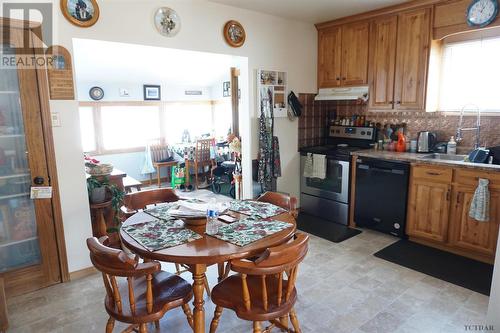 39 Third St E, Elk Lake, ON - Indoor Photo Showing Kitchen With Double Sink