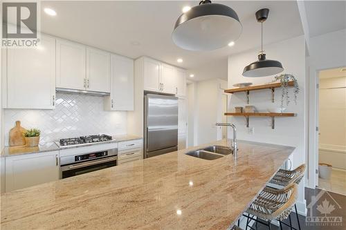 11 Oblats Avenue Unit#410, Ottawa, ON - Indoor Photo Showing Kitchen With Double Sink With Upgraded Kitchen