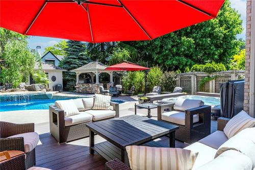 115 Rosemary Lane, Ancaster, ON - Outdoor With In Ground Pool With Backyard