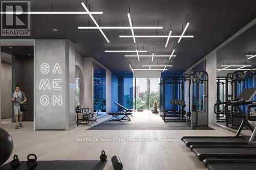 #1716 -86 Dundas St S, Mississauga, ON - Indoor Photo Showing Gym Room