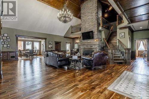 Kinnaird Lake Acreage, Canwood Rm No. 494, SK - Indoor Photo Showing Living Room With Fireplace