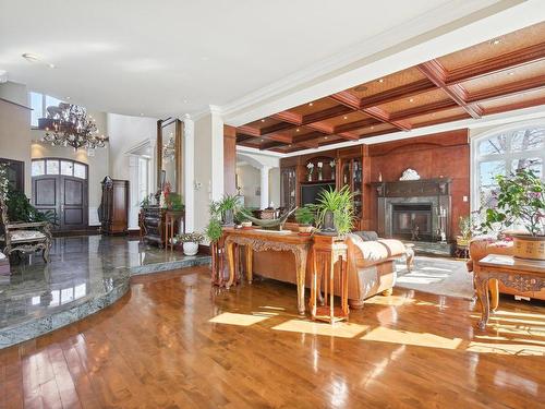 Salon - 1830 Ch. Du Bord-Du-Lac-Lakeshore, Dorval, QC - Indoor Photo Showing Living Room With Fireplace