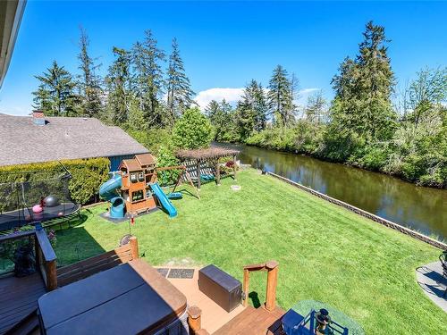 4085 Carey Pl, Royston, BC - Outdoor With Body Of Water With Deck Patio Veranda With Backyard