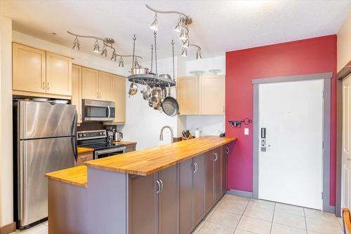 201 - 1500 Mcdonald Avenue, Fernie, BC - Indoor Photo Showing Kitchen With Stainless Steel Kitchen