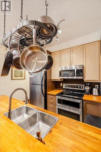 1500 Mcdonald Avenue Unit# 201, Fernie, BC - Indoor Photo Showing Kitchen With Stainless Steel Kitchen With Double Sink