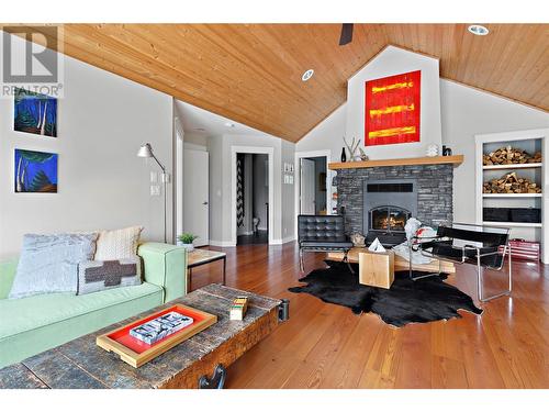 3983 Talin Place, Eagle Bay, BC - Indoor Photo Showing Living Room With Fireplace
