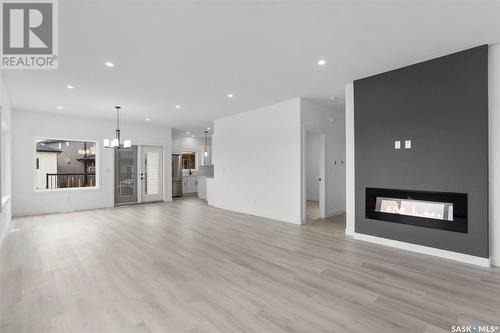 368 Barrett Street, Saskatoon, SK - Indoor Photo Showing Living Room With Fireplace