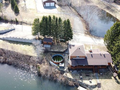 Aerial photo - 236 Ch. Tessier, Saint-Zénon, QC - Outdoor With Body Of Water With View