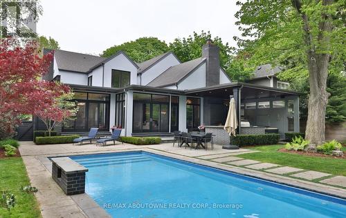 1414 Amber Crescent, Oakville, ON - Outdoor With In Ground Pool With Deck Patio Veranda
