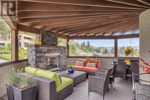 828 Mount Royal Drive, Kelowna, BC - Outdoor With Fireplace With Deck Patio Veranda With Exterior