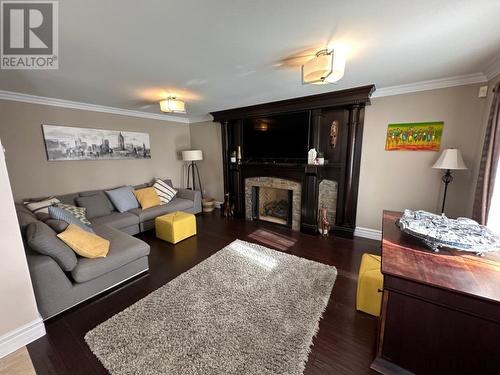1212 Lavigne Blvd, Timmins, ON - Indoor Photo Showing Living Room With Fireplace