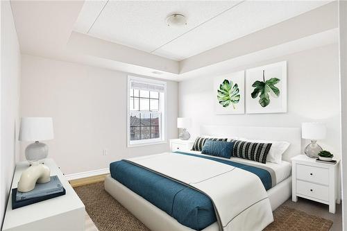 Virtually Staged - 1340 Main Street E|Unit #303, Milton, ON - Indoor Photo Showing Bedroom