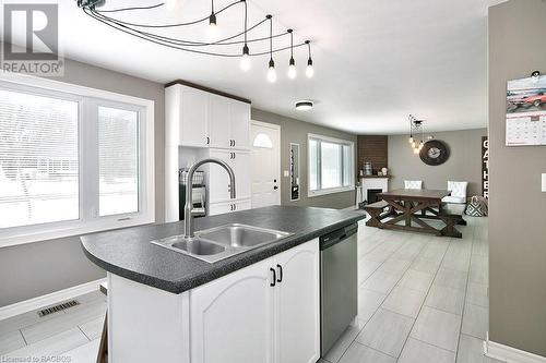 26 Edith Avenue, Markdale, ON - Indoor Photo Showing Kitchen With Double Sink