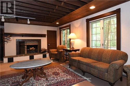 9255 Old Street Line, Chatham-Kent, ON - Indoor Photo Showing Living Room With Fireplace