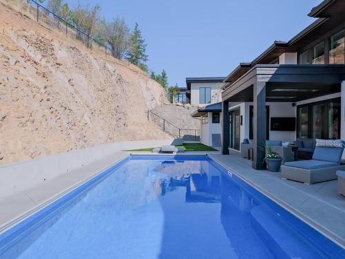 740 Pinehaven Court, Kelowna, BC - Outdoor With In Ground Pool