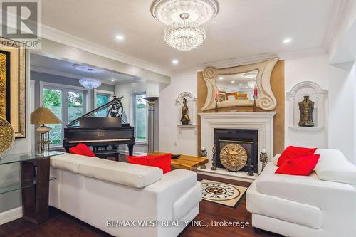 2892 Weston Rd, Toronto, ON - Indoor Photo Showing Living Room With Fireplace