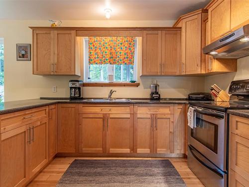 296 Trinity Valley Road, Lumby, BC - Indoor Photo Showing Kitchen With Double Sink