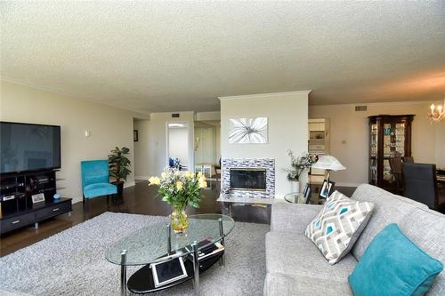 150 Wilson Street W|Unit #Ph3, Ancaster, ON - Indoor Photo Showing Living Room With Fireplace