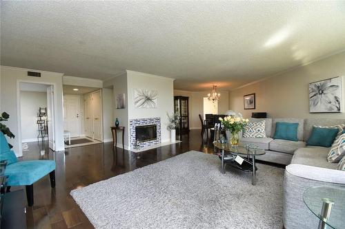 150 Wilson Street W|Unit #Ph3, Ancaster, ON - Indoor Photo Showing Living Room With Fireplace