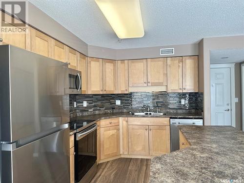 102 6709 Rochdale Boulevard, Regina, SK - Indoor Photo Showing Kitchen With Double Sink